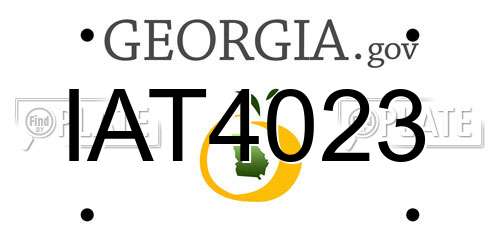 IAT4023 Georgia License Plate