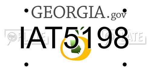 IAT5198 Georgia License Plate