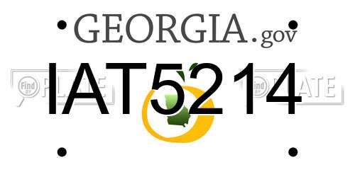IAT5214 Georgia License Plate