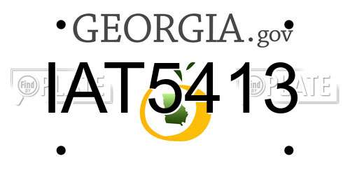 IAT5413 Georgia License Plate