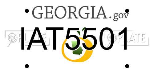 IAT5501 Georgia License Plate
