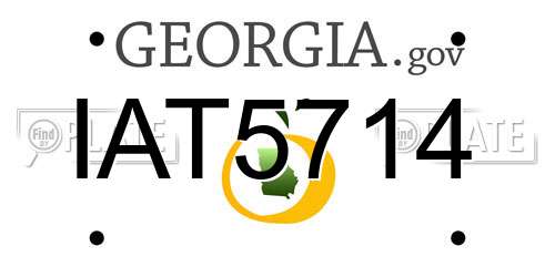 IAT5714 Georgia License Plate