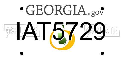 IAT5729 Georgia License Plate