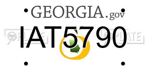 IAT5790 Georgia License Plate