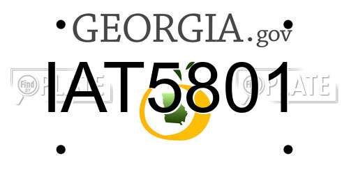 IAT5801 Georgia License Plate