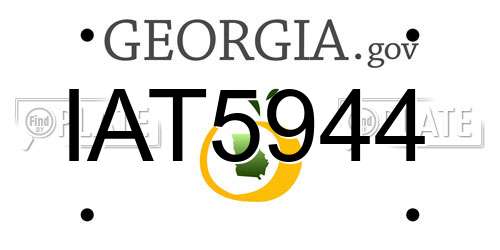 IAT5944 Georgia License Plate