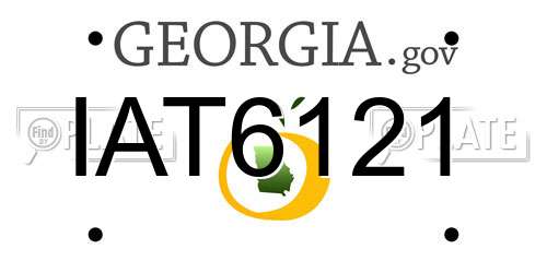 IAT6121 Georgia License Plate