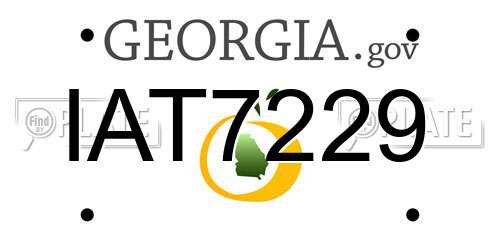 IAT7229 Georgia License Plate