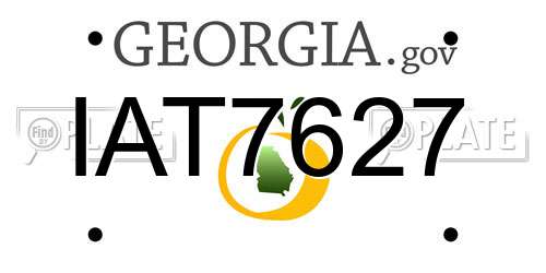 IAT7627 Georgia License Plate