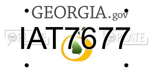 IAT7677 Georgia License Plate