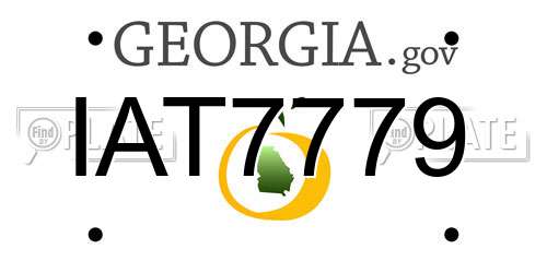 IAT7779 Georgia License Plate