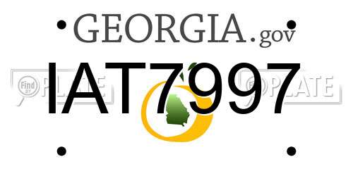 IAT7997 Georgia License Plate