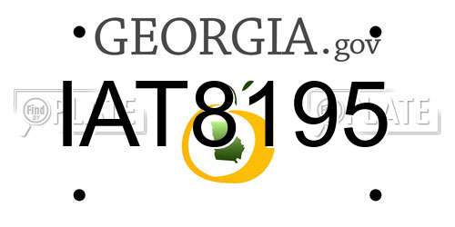 IAT8195 Georgia License Plate