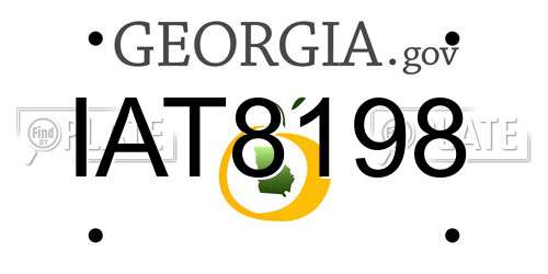IAT8198 Georgia License Plate
