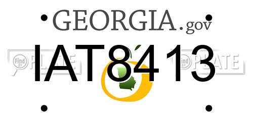 IAT8413 Georgia License Plate