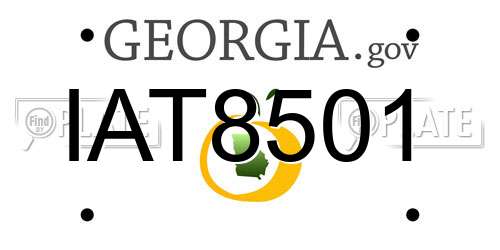 IAT8501 Georgia License Plate