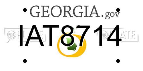 IAT8714 Georgia License Plate