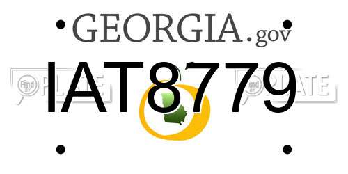 IAT8779 Georgia License Plate