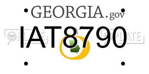 IAT8790 Georgia License Plate