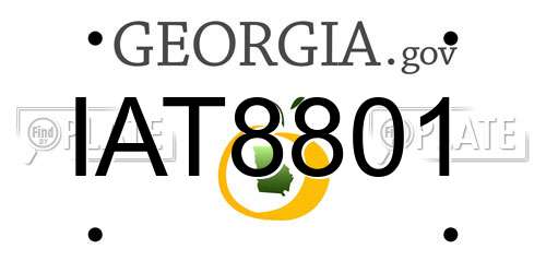 IAT8801 Georgia License Plate