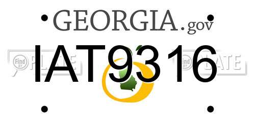 IAT9316 Georgia License Plate