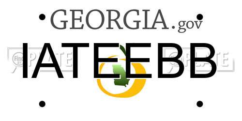 IATEEBB Georgia License Plate