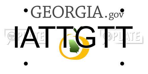 IATTGTT Georgia License Plate