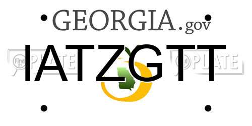IATZGTT Georgia License Plate