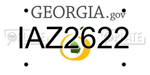 IAZ2622 Georgia License Plate