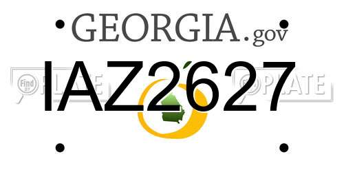 IAZ2627 Georgia License Plate