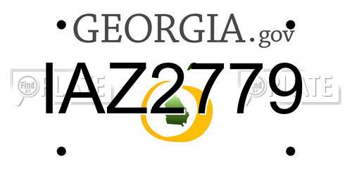 IAZ2779 Georgia License Plate