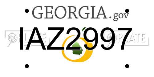 IAZ2997 Georgia License Plate