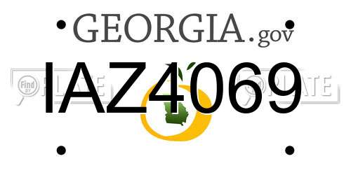 IAZ4069 Georgia License Plate