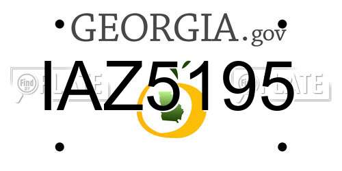 IAZ5195 Georgia License Plate