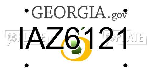 IAZ6121 Georgia License Plate