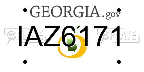 IAZ6171 Georgia License Plate