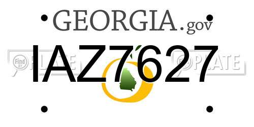IAZ7627 Georgia License Plate