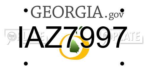 IAZ7997 Georgia License Plate