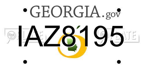 IAZ8195 Georgia License Plate