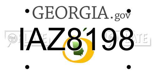IAZ8198 Georgia License Plate