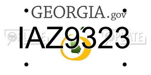 IAZ9323 Georgia License Plate