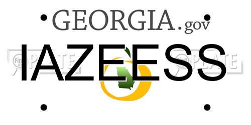 IAZEESS Georgia License Plate