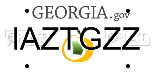IAZTGZZ Georgia License Plate