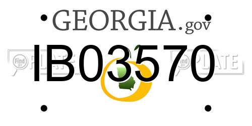 IB03570 Georgia License Plate