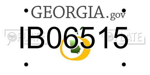IB06515 Georgia License Plate