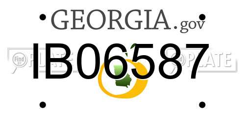 IB06587 Georgia License Plate