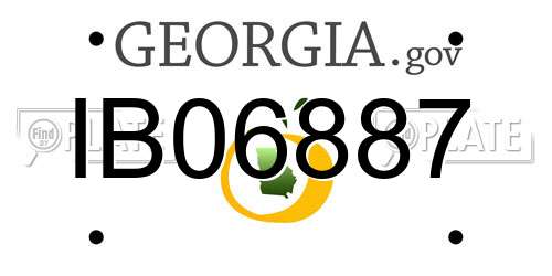 IB06887 Georgia License Plate