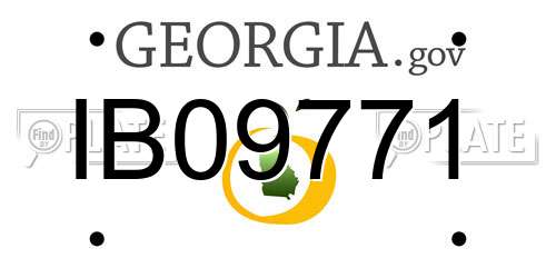 IB09771 Georgia License Plate