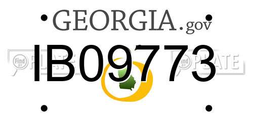 IB09773 Georgia License Plate