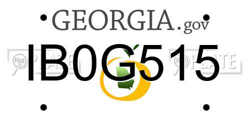 IB0G515 Georgia License Plate
